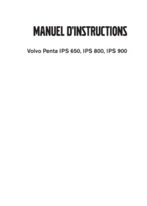 Volvo Penta IPS 650 800 900 Operator's Manual - French PDF Download