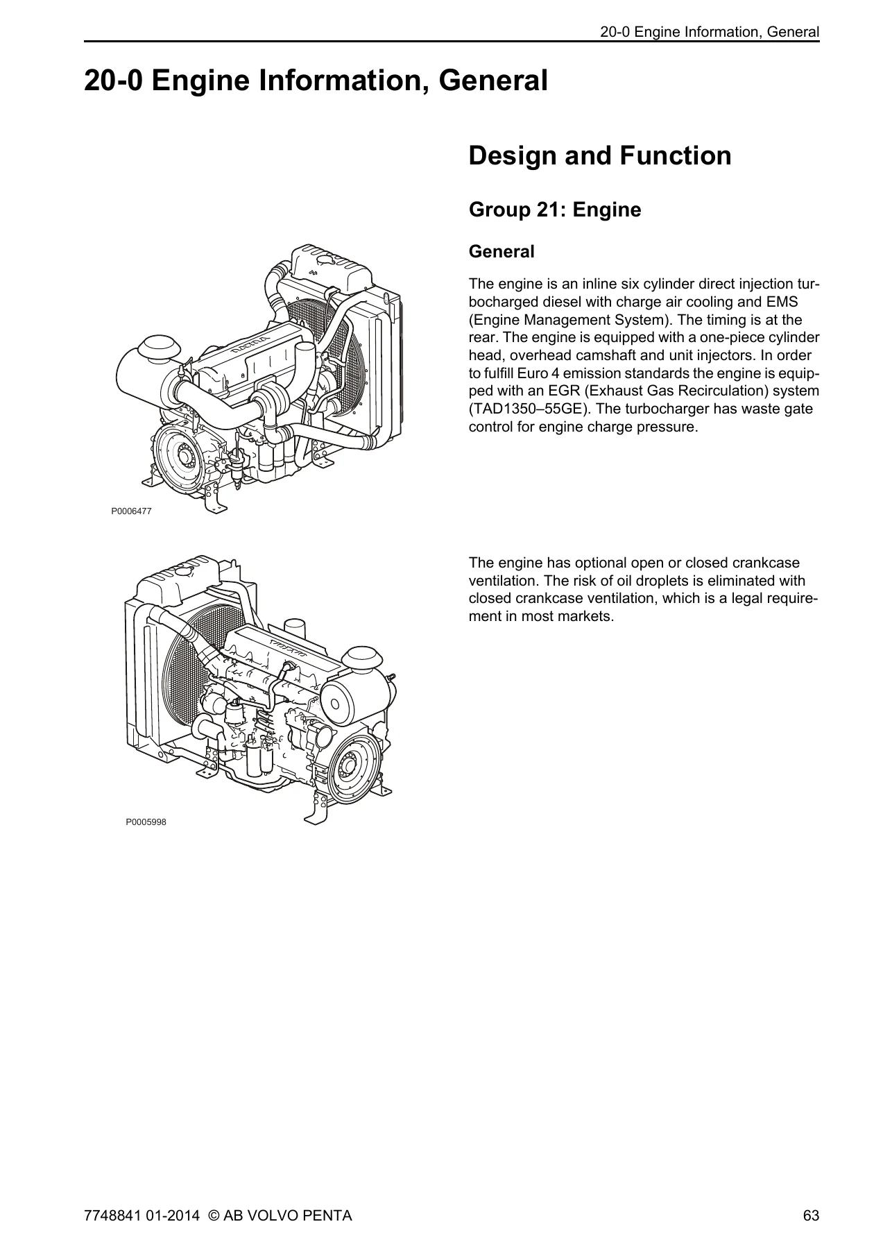 Volvo Penta TAD1340-1375 Diesel Engine Workshop Manual Groups 21-26 - Repair & Service PDF - Image 2
