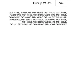 Volvo Penta TAD1340-1375 Diesel Engine Workshop Manual Groups 21-26 - Repair & Service PDF