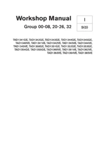 Volvo Penta TAD1340-1375 Workshop Manual Groups 20-26 - Engine Service & Repair PDF