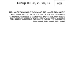 Volvo Penta TAD1340-1375 Workshop Manual Groups 20-26 - Engine Service & Repair PDF