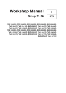 Volvo Penta TAD1340VE-TAD1375VE Diesel Engine Workshop Manual Groups 21-26