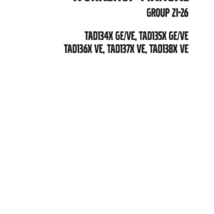 Volvo Penta TAD134X TAD135X TAD136X TAD137X TAD138X Workshop Manual Groups 21-26 - PDF