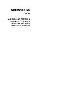 Volvo Penta TAD1640-42GE, TAD1641-43VE, TWD1643GE Workshop Manual - Group 20-26 Engine PDF