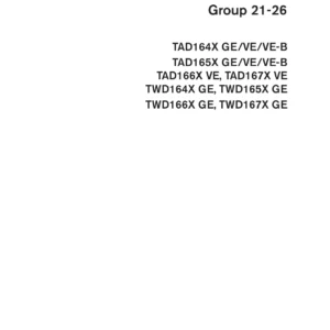 Volvo Penta TAD164X-167X TWD164X-167X Workshop Manual Groups 21-26