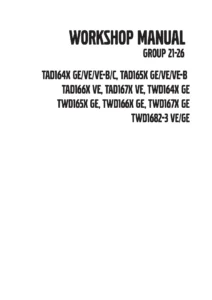 Volvo Penta TAD164X-167X TWD164X-168X Groups 21-26 Workshop Manual