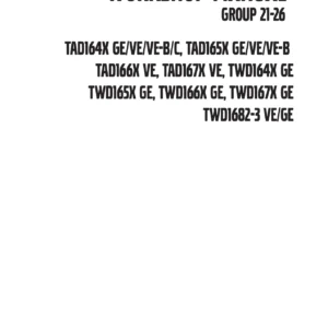 Volvo Penta TAD164X-167X TWD164X-168X Groups 21-26 Workshop Manual