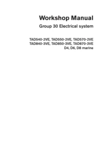 Volvo Penta TAD540-2VE TAD550-2VE TAD570-2VE TAD840-3VE TAD850-3VE TAD870-3VE D4 D6 D8 Electrical Workshop Manual PDF