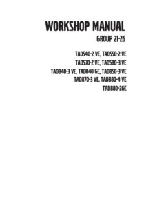 Volvo Penta TAD540-870 Workshop Manual Groups 21-26 PDF - TAD5xxVE & TAD8xxVE Engine Service Repair