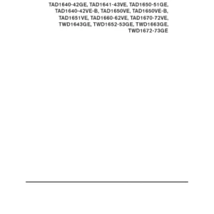 Volvo Penta TWD1643GE & TAD1640-1673 Workshop Manual Groups 21-26 PDF