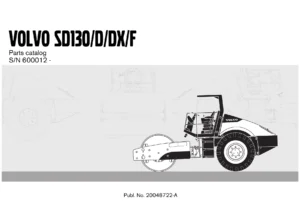 Volvo SD130/D/DX/F Vibratory Compactor Parts Catalog 20048722-A