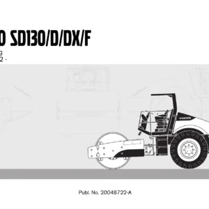 Volvo SD130/D/DX/F Vibratory Compactor Parts Catalog 20048722-A
