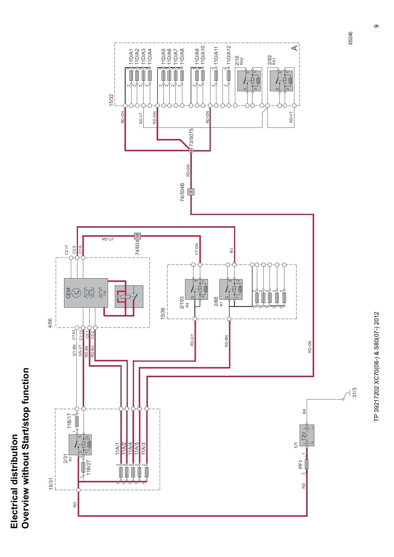 Volvo XC70 (08-) & S80 (07-) 2012 Wiring Diagram Manual TP39217202 - Image 2