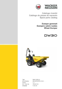 Wacker Neuson DW30 (D25-02) Wheel Dumper Spare Parts Catalog - 710-Page PDF Parts Manual