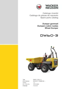 Wacker Neuson DW60-3 Wheel Dumper Spare Parts Catalogue - Deutz TD 2.2 & TD 2.9 CRT PDF