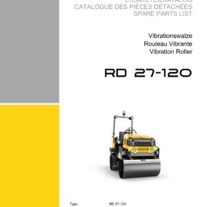 Wacker Neuson RD 27-120 Vibration Roller Spare Parts Catalog