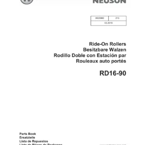 Wacker Neuson RD16-90 Ride-On Roller Parts Book 0620060 - PDF Download