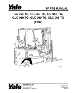 Yale GC/GLC 050-060-065 TG E187 Parts Manual PDF Download 520371713