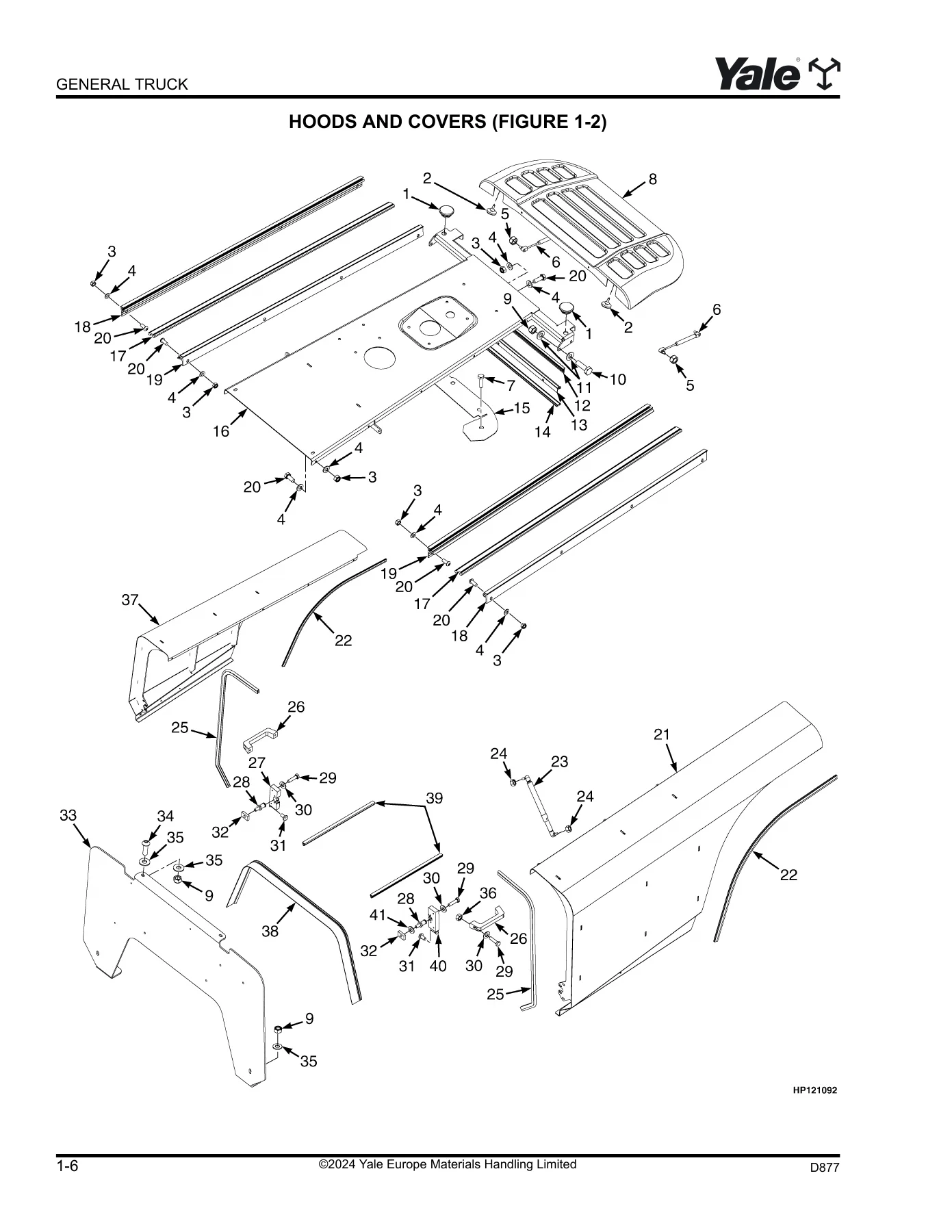 Yale GDP130EB GDP140EB GDP160EB Forklift Parts Manual D877 PDF - Image 2