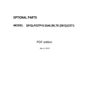 Yale GP GLP GTP 15-35AK RK TK Optional Parts Manual 2019 - PDF Edition