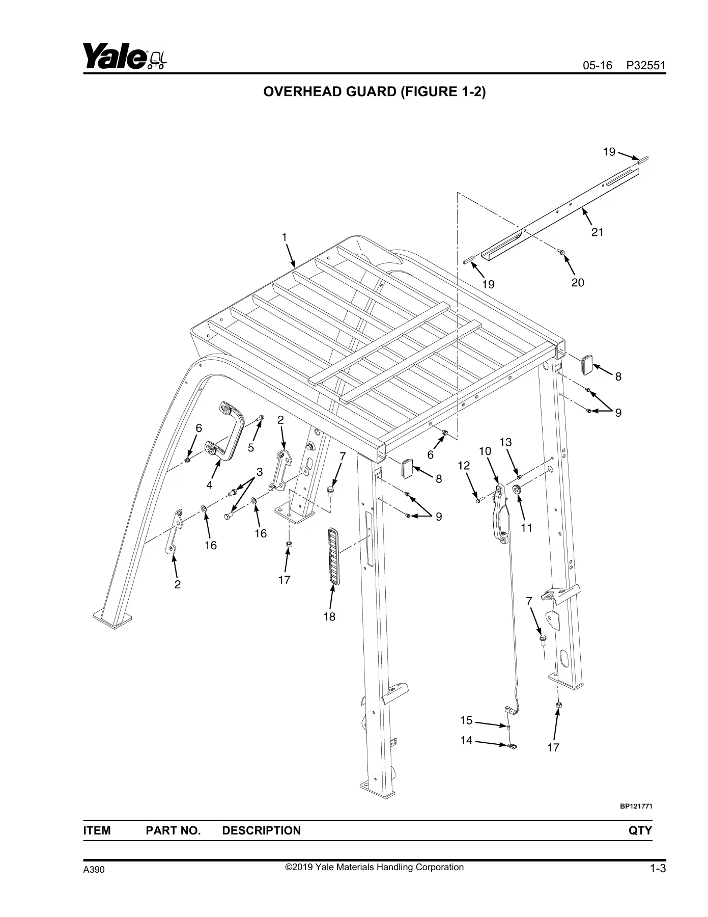 Yale GP/GLP040MX GP050MX GP060MX A390 Forklift Parts Manual 2019 - 550141688 PDF - Image 2
