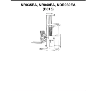 Yale NR035EA NR040EA NDR030EA D815 Reach Truck Parts Manual PDF