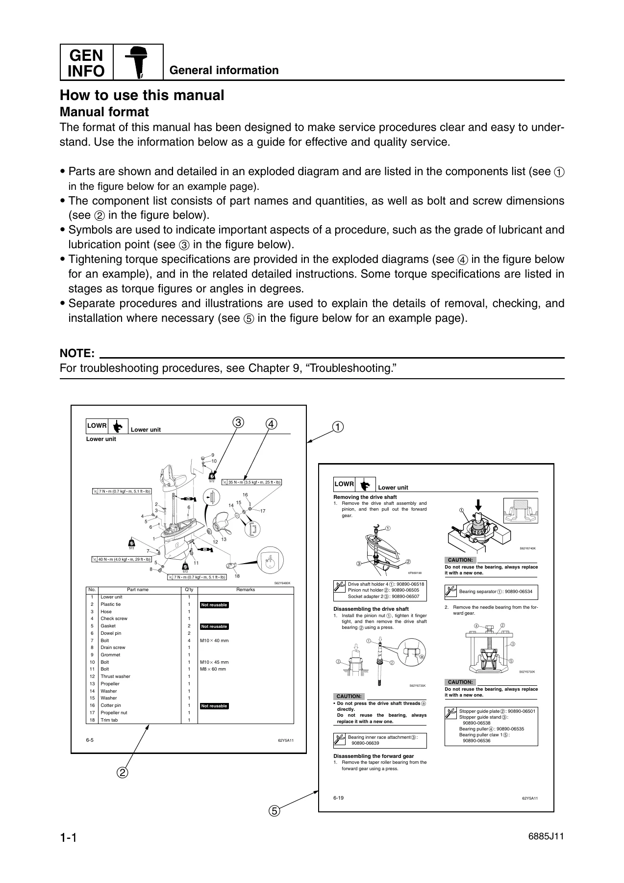 Yamaha 55D 75A 85A Outboard Service Manual 688-28197-5J-11 - Image 2