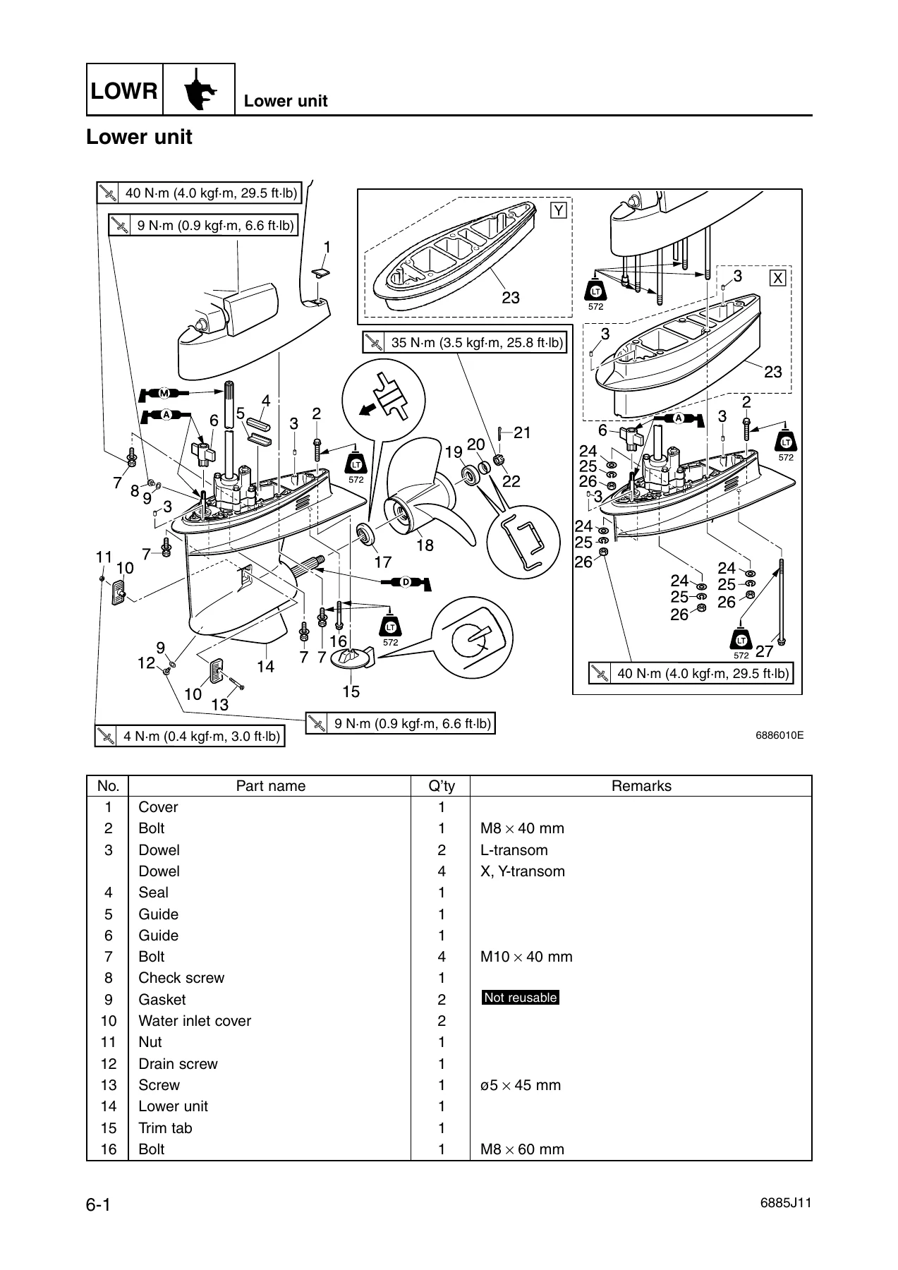 Yamaha 55D 75A 85A Outboard Service Manual 688-28197-5J-11 - Image 3