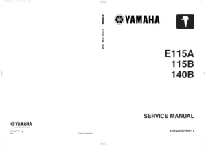 Yamaha E115A 115B 140B Outboard Service Repair Manual 61U-28197-5H-11 PDF