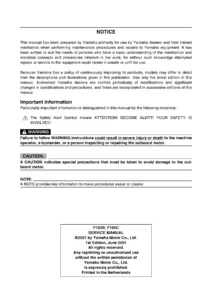 Yamaha F100B F100C Outboard Service Manual 2001 - F100BET F100CET Workshop PDF
