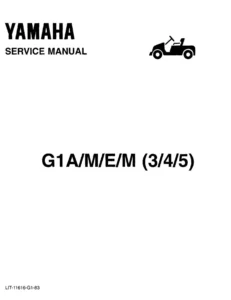 Yamaha G1 Golf Car Service Manual - G1-AM3 G1-A3 G1-E3 Gasoline & Electric Repair PDF