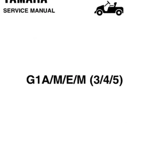 Yamaha G1 Golf Car Service Manual - G1-AM3 G1-A3 G1-E3 Gasoline & Electric Repair PDF