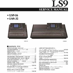 Yamaha LS9-16 LS9-32 Digital Mixing Console Service Manual & Schematic PDF