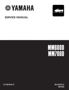 Yamaha MM600D MM700D Snowmobile Service Manual 1999 PDF Repair Guide