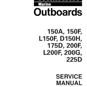 Yamaha Outboard 150A 150F L150F D150H 175D 200F L200F 200G 225D Service Manual 1998