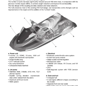 Yamaha WaveRunner VX VX1050 Service Manual 2017 - VX Deluxe, Cruiser, Limited Repair Guide