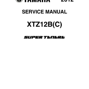 Yamaha XT1200Z Super Ténéré 2012 XTZ12B XTZ12BC Service Manual Download