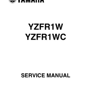 Yamaha YZFR1W YZFR1WC 2007 Service Manual - Full Workshop PDF
