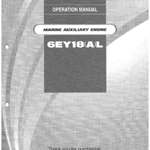 Yanmar 6EY18L 6EY18AL Marine Auxiliary Engine Operation Manual PDF