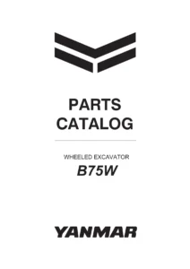 Yanmar B75W V3 Wheeled Excavator Parts Catalog - Illustrated Parts Manual PDF