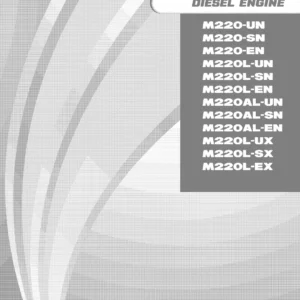 Yanmar M220 M220L M220AL Marine Diesel Engine Operation & Overhaul Manual