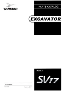 Yanmar SV17 Excavator Parts Catalog Y00YA600 - 3TNV70-VBVA Illustrated Parts Manual PDF