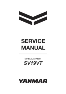 Yanmar SV19VT Mini Excavator Service Manual MMB75ENMA00100 - PDF Workshop Repair Guide