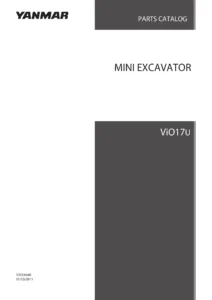 Yanmar ViO17U Mini Excavator Parts Catalog Manual Y00YA640