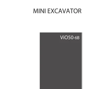 Yanmar ViO50-6B Mini Excavator Parts Catalog CPB44ENMA00100 - Full Illustrated Parts Manual PDF