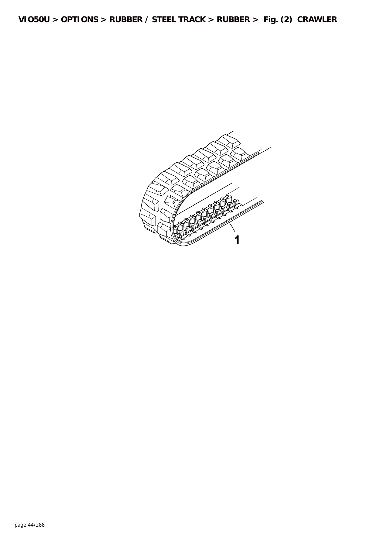 Yanmar ViO50U Crawler Excavator Parts Catalog Manual - Image 2