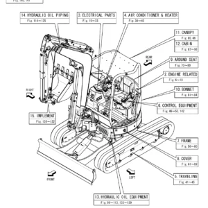 Yanmar ViO55-6B India Excavator Parts Catalog Manual 0CS10-M60000EN
