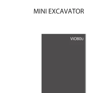Yanmar ViO80U Mini Excavator Parts Catalogue Y00YA891 - Europe Edition PDF