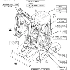 Yanmar Vio35-5 Crawler Backhoe Parts Catalog PDF - 0CS10-M48401EN (US, Australia, NZ & Singapore)