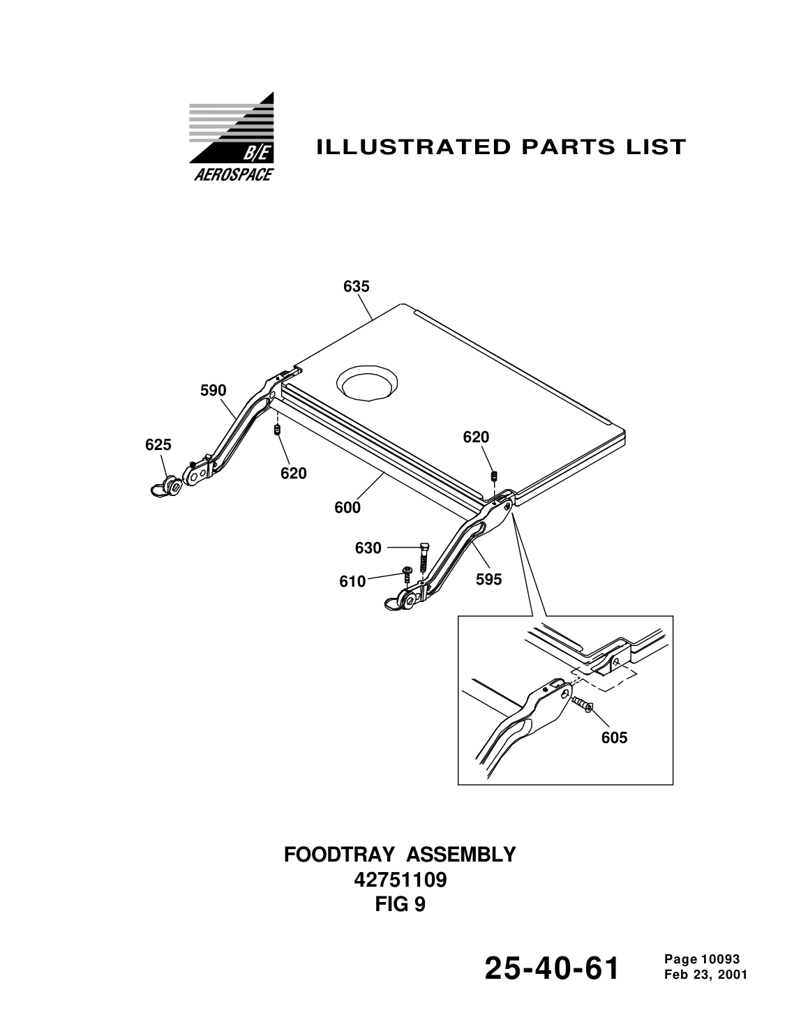 US Airways Boeing 737-400 Airest 5 Passenger Seat Component Maintenance Manual 25-40-61 - Image 3